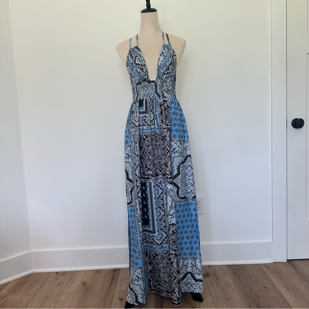 Blue coastal beach dress